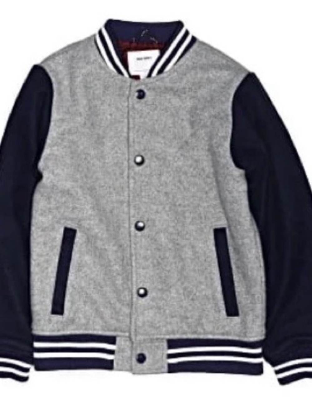 Old Navy Kids Two-Tone Grey & Navy Varsity Jacket